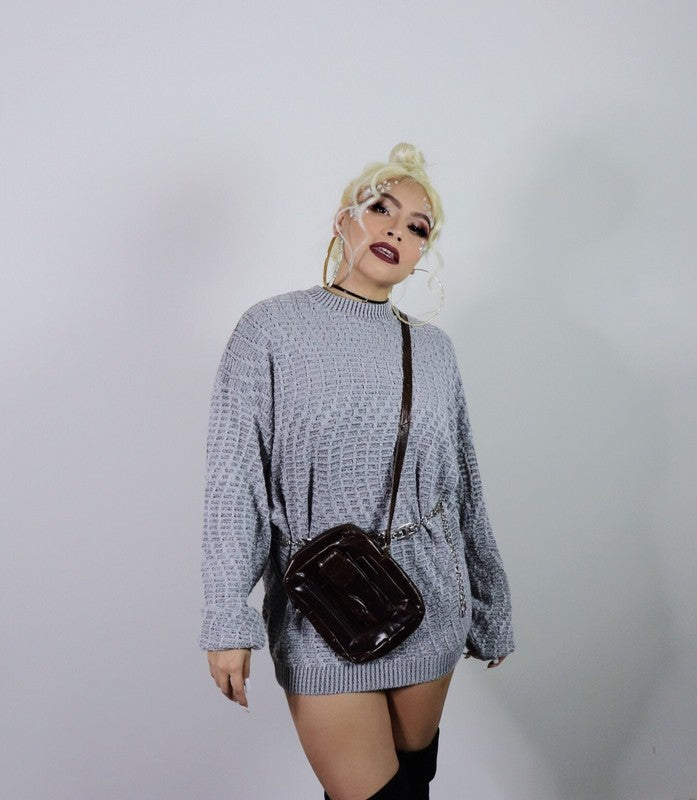 Vintage Grey Knit Soft Sweater