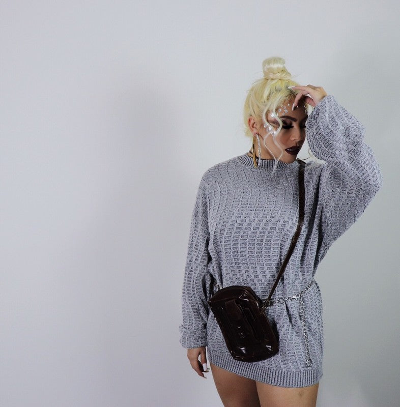 Vintage Grey Knit Soft Sweater