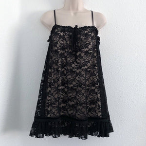 Black and Nude Forever 21 Lace Babydoll Slip Dress Bomb Bayb Co Black and Nude Forever 21 Lace Babydoll Slip Dress Bomb Bayb Co