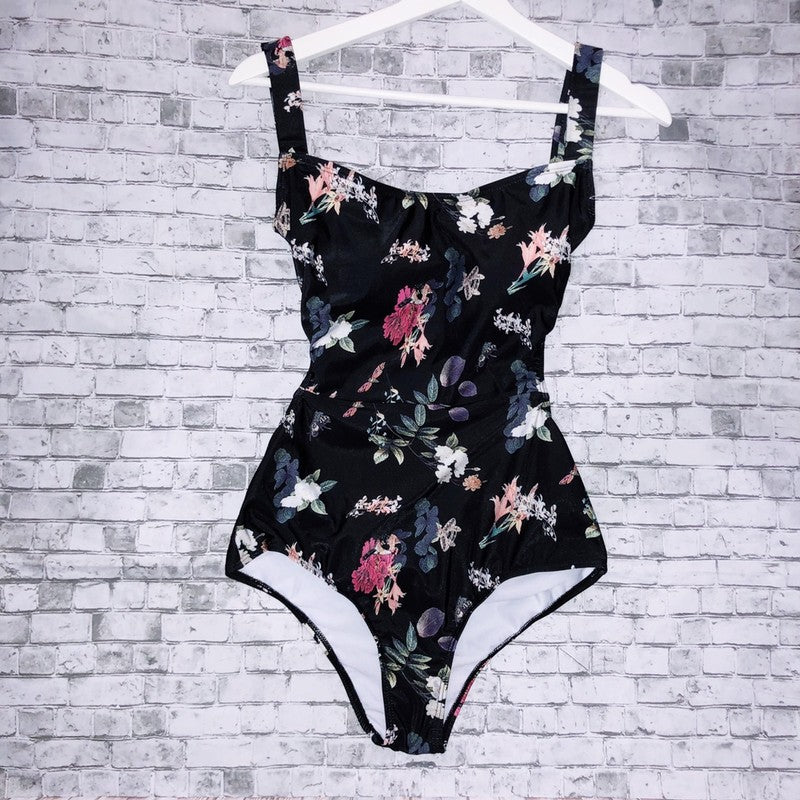 80's Vixen Vintage Cut Out Floral Bodysuit