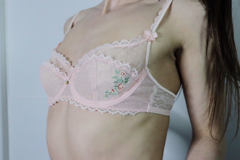 Forever Yours Floral Mesh Pastel Bralette