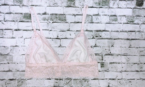 Pink Matter Pastel Lace Trim Bralette