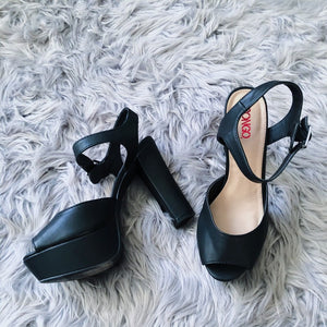 Ready For You 90’s Platform Peep Toe Heels