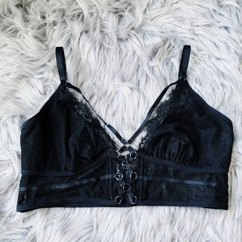 Lucid Love Lace Black Bralette