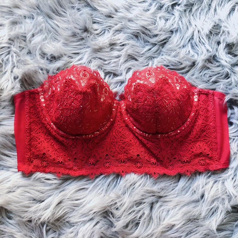 Red Lace Mesh Victoria's Secret Corset