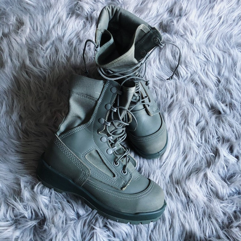 Vintage Khaki Combat Boots