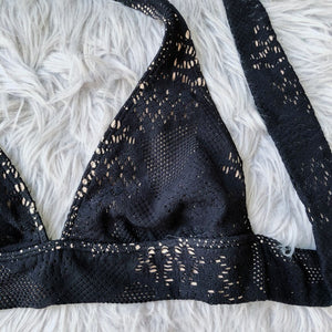 Vintage Vybe Black Lace Trim Bralette