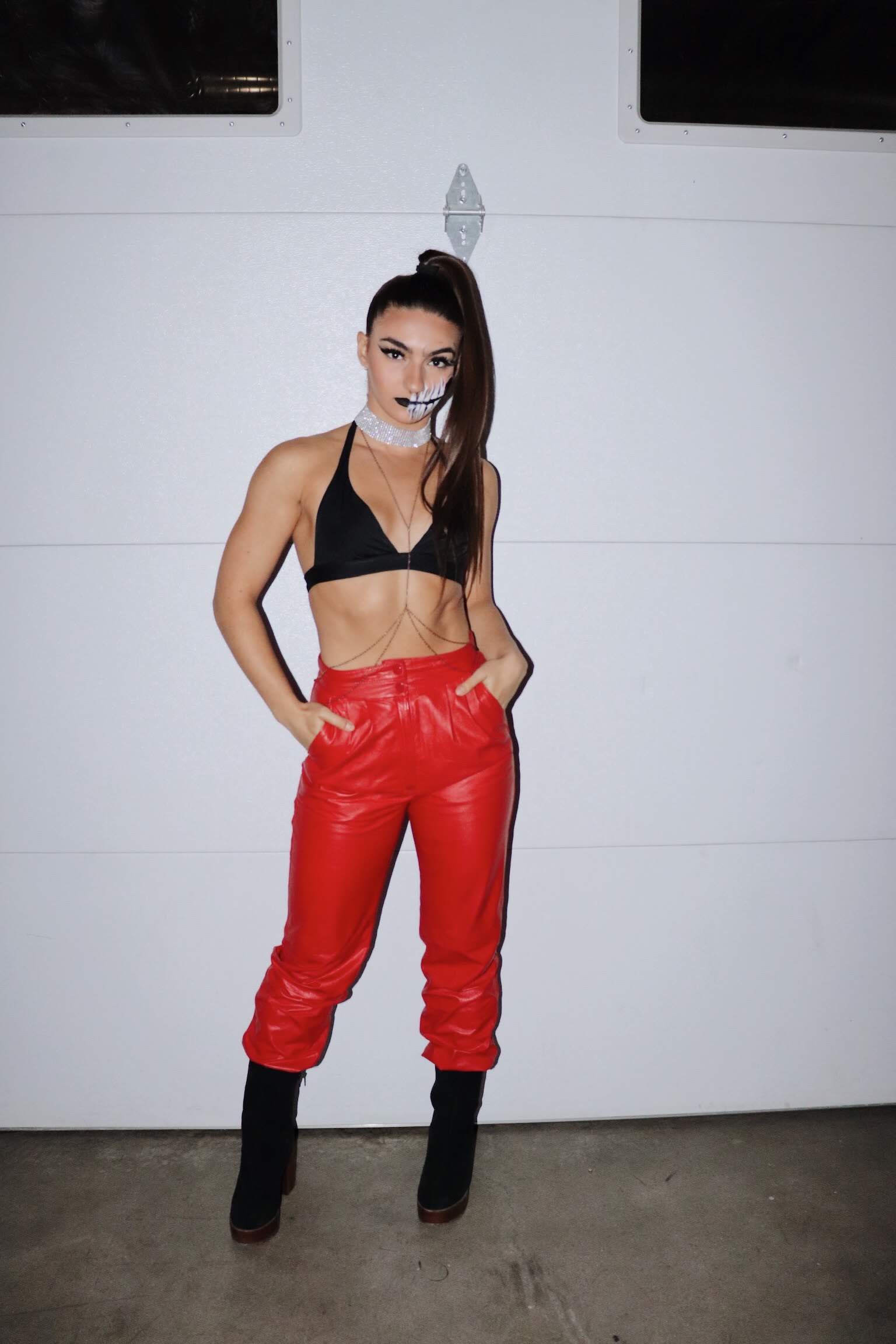 Rake It Up Red Authentic Vintage Leather Pants