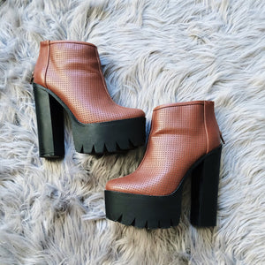 Babygirl Platform Faux Leather Booties