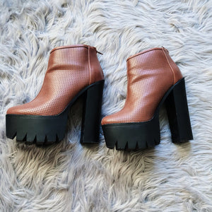 Babygirl Platform Faux Leather Booties