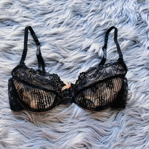 Vintage Bad Bunny Black Lace Bralette