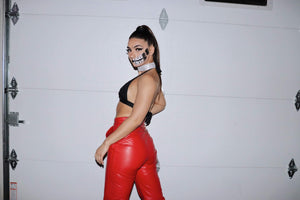 Rake It Up Red Authentic Vintage Leather Pants