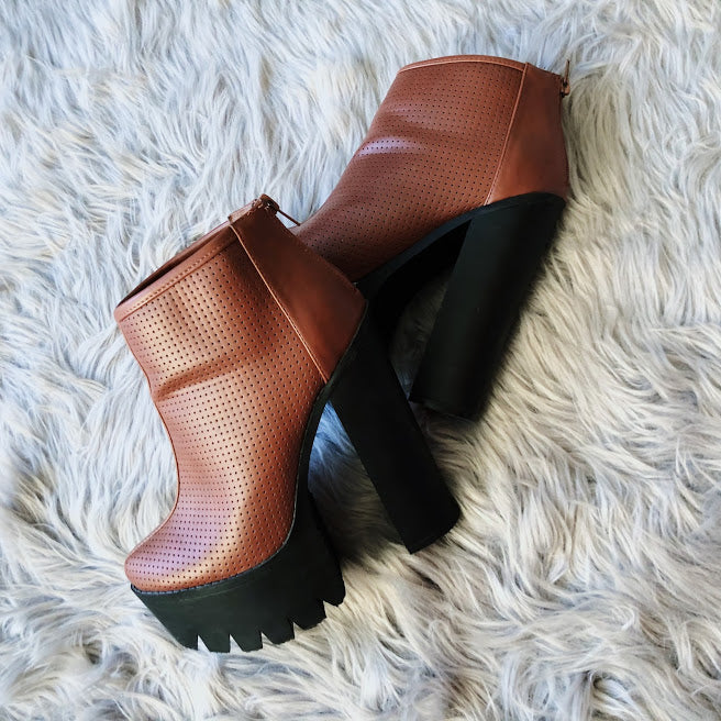 Babygirl Platform Faux Leather Booties