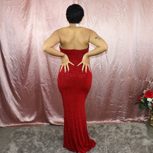 Ravishing Red Strapless Bodycon Dream Dress