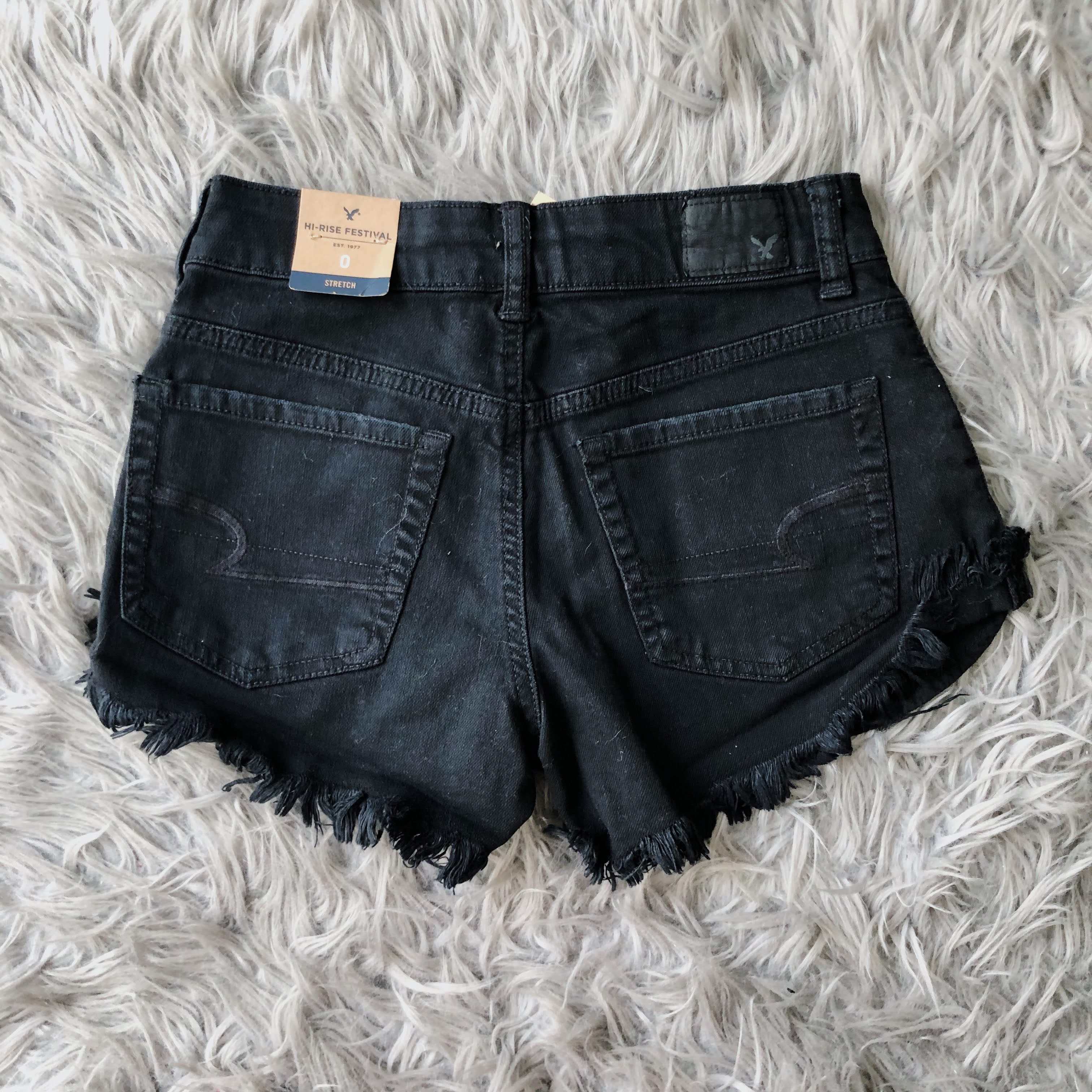 American Eagle Outfitters Black High Rise Shorts