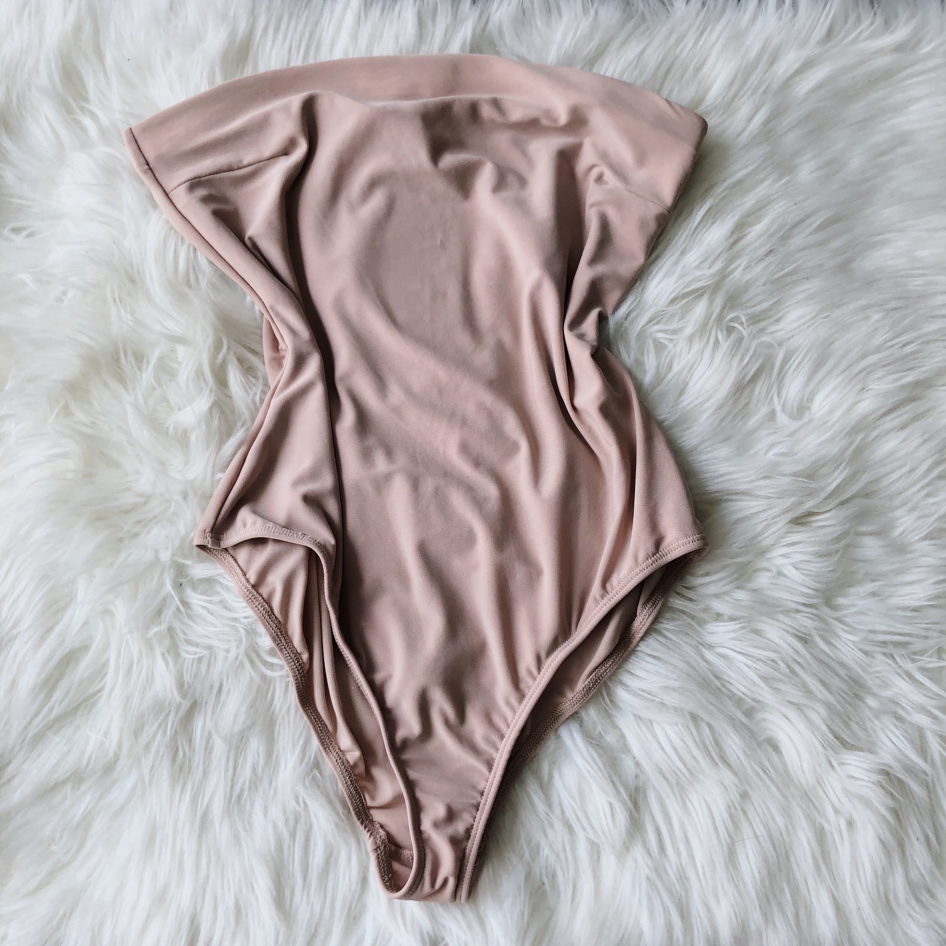 NWT Nude Strapless Bodysuit