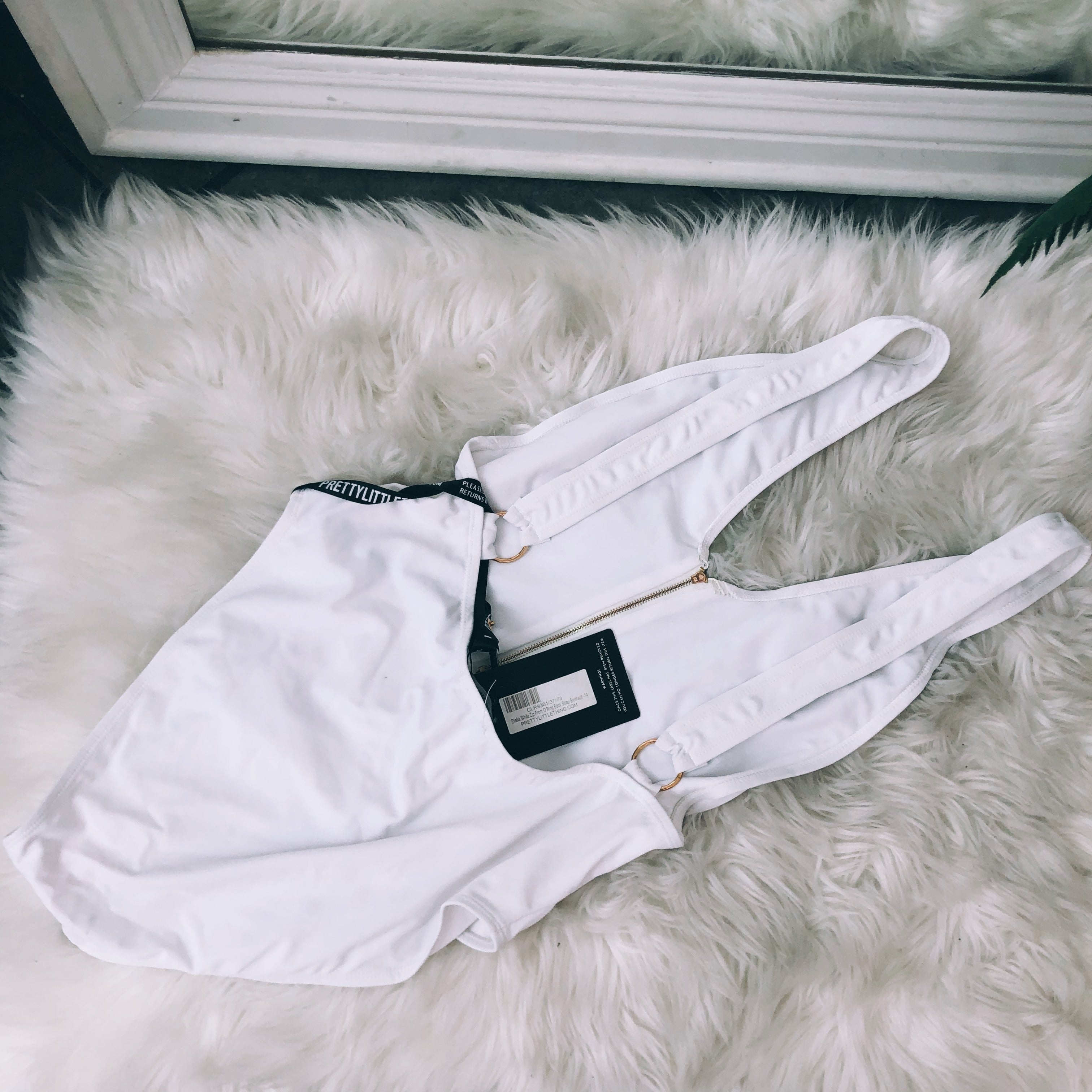 Cloud 9 Pretty Little Thing White Zip Up Bodysuit