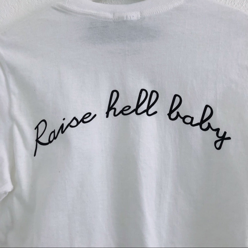 Raise Hell Baby Nasty Gal White Crop Top