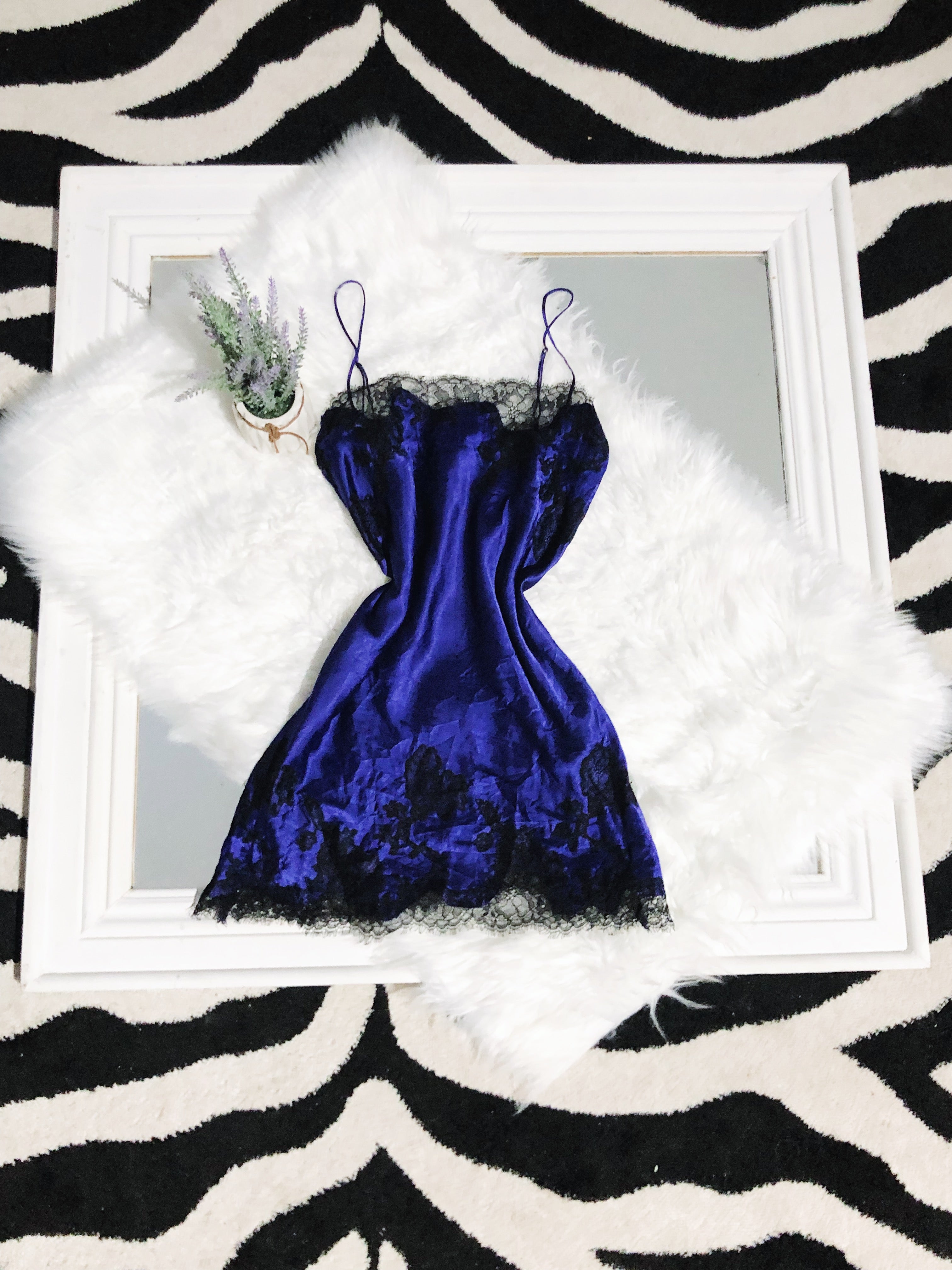 Victoria's Secret Blueberry And Black Lace Trim Slip Dress Bomb Bayb Co Victoria's Secret Blueberry And Black Lace Trim Slip Dress Bomb Bayb Co