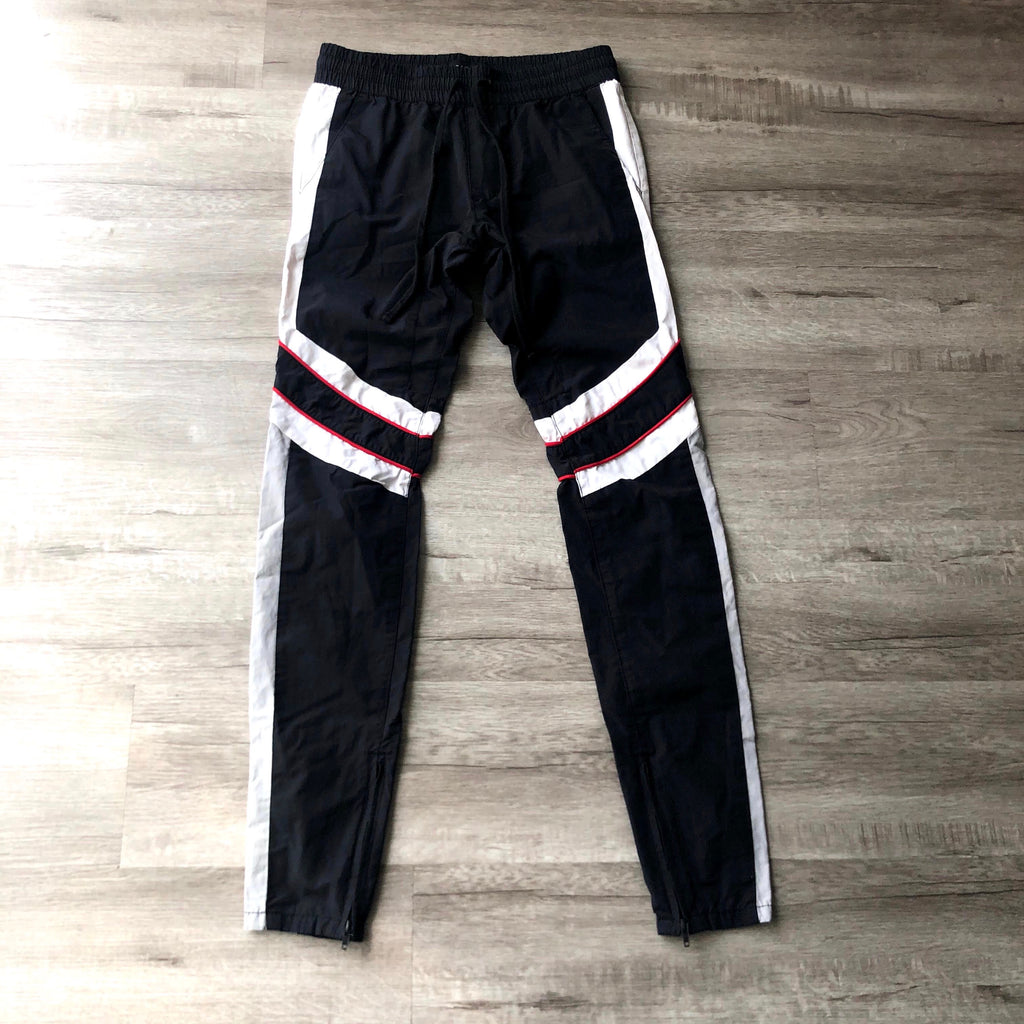 Be Yours Black and White Striped Sweat Pants