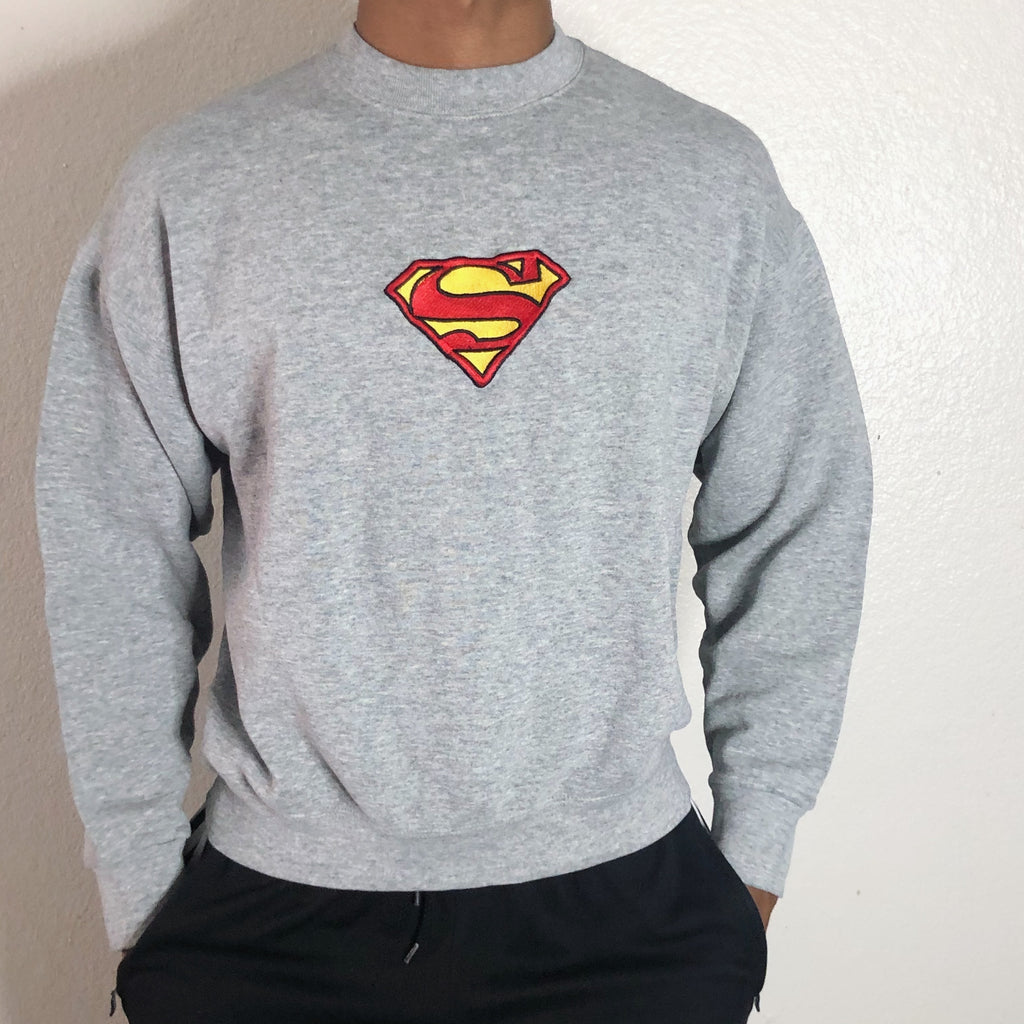 Warner Bros Gray Superman Crewneck