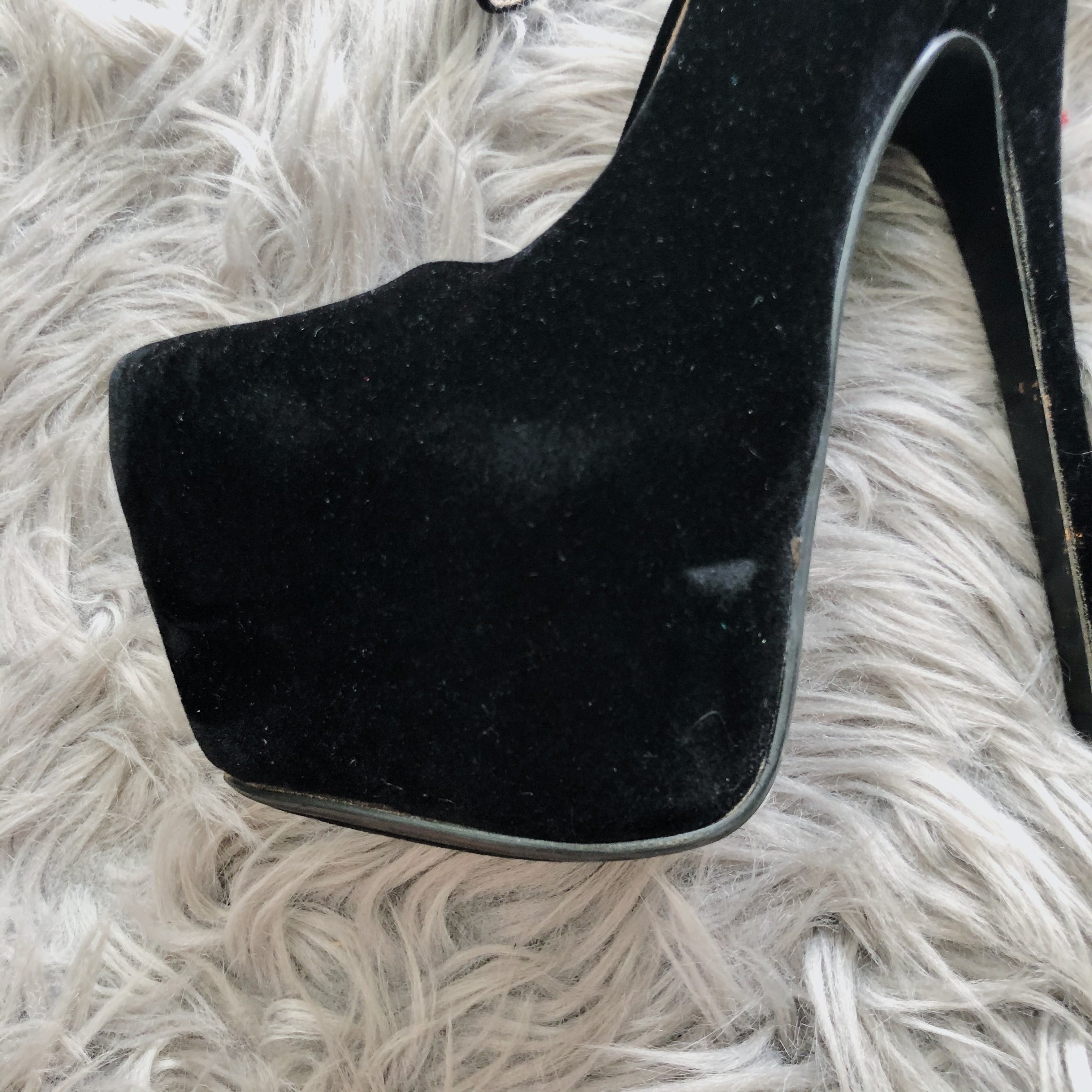 Baby Girl Black Soft Platform Heels