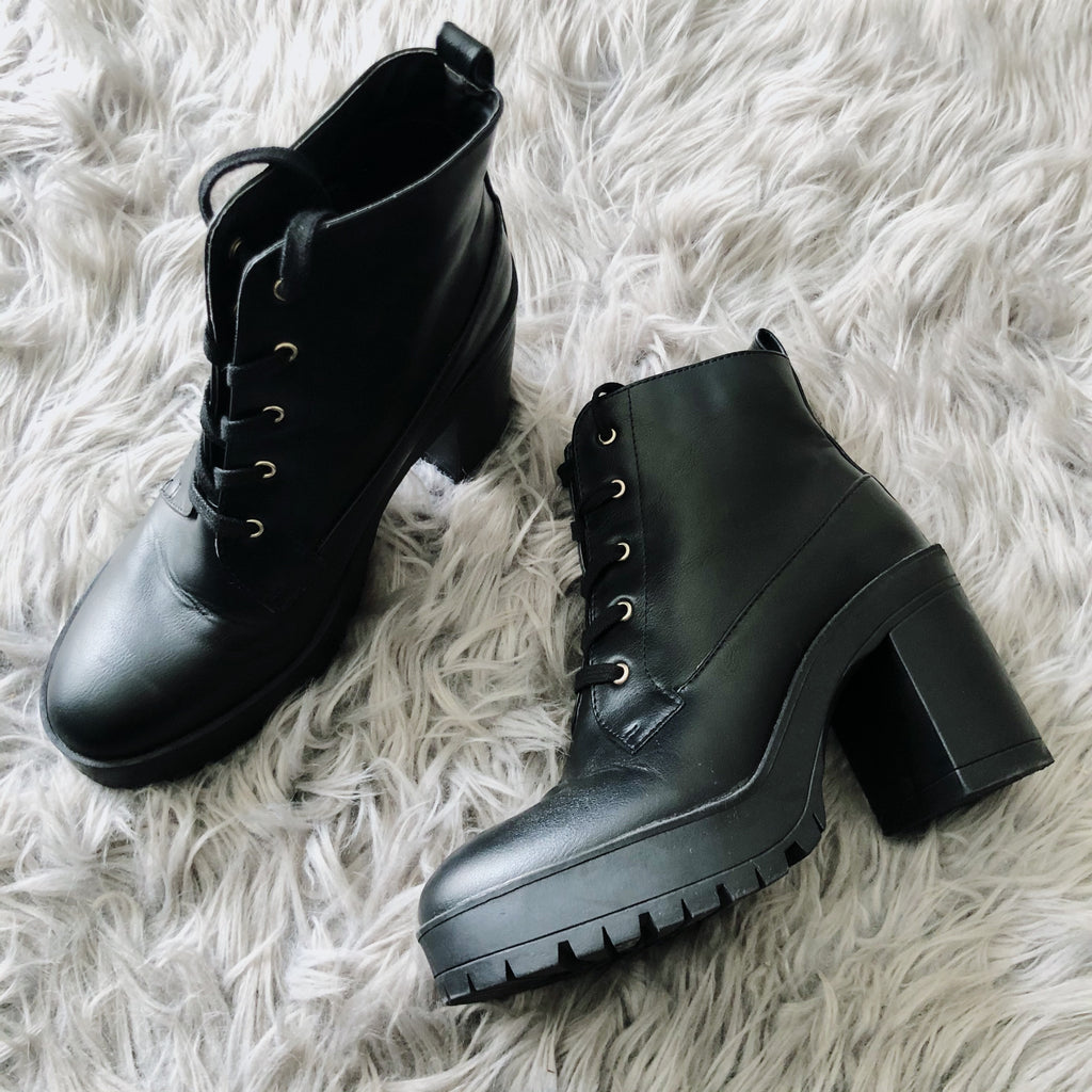 All Or Nothing All Black Combat Boots