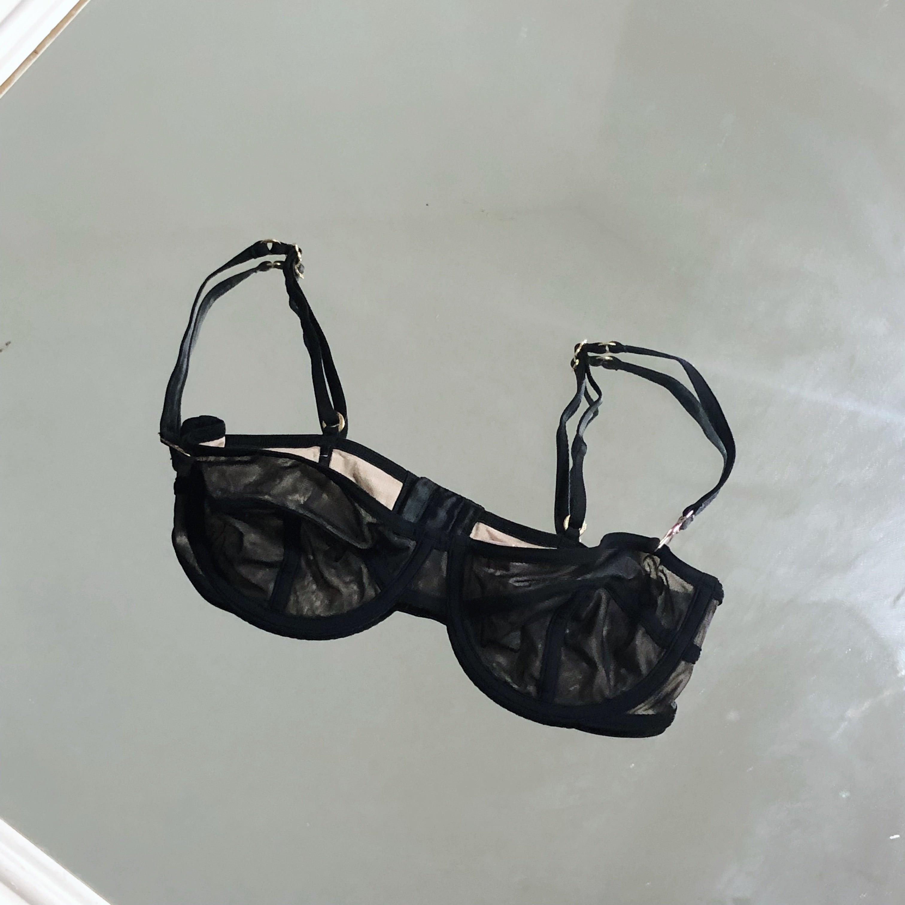 Black and Nude Victoria’s Secret Mesh Bra