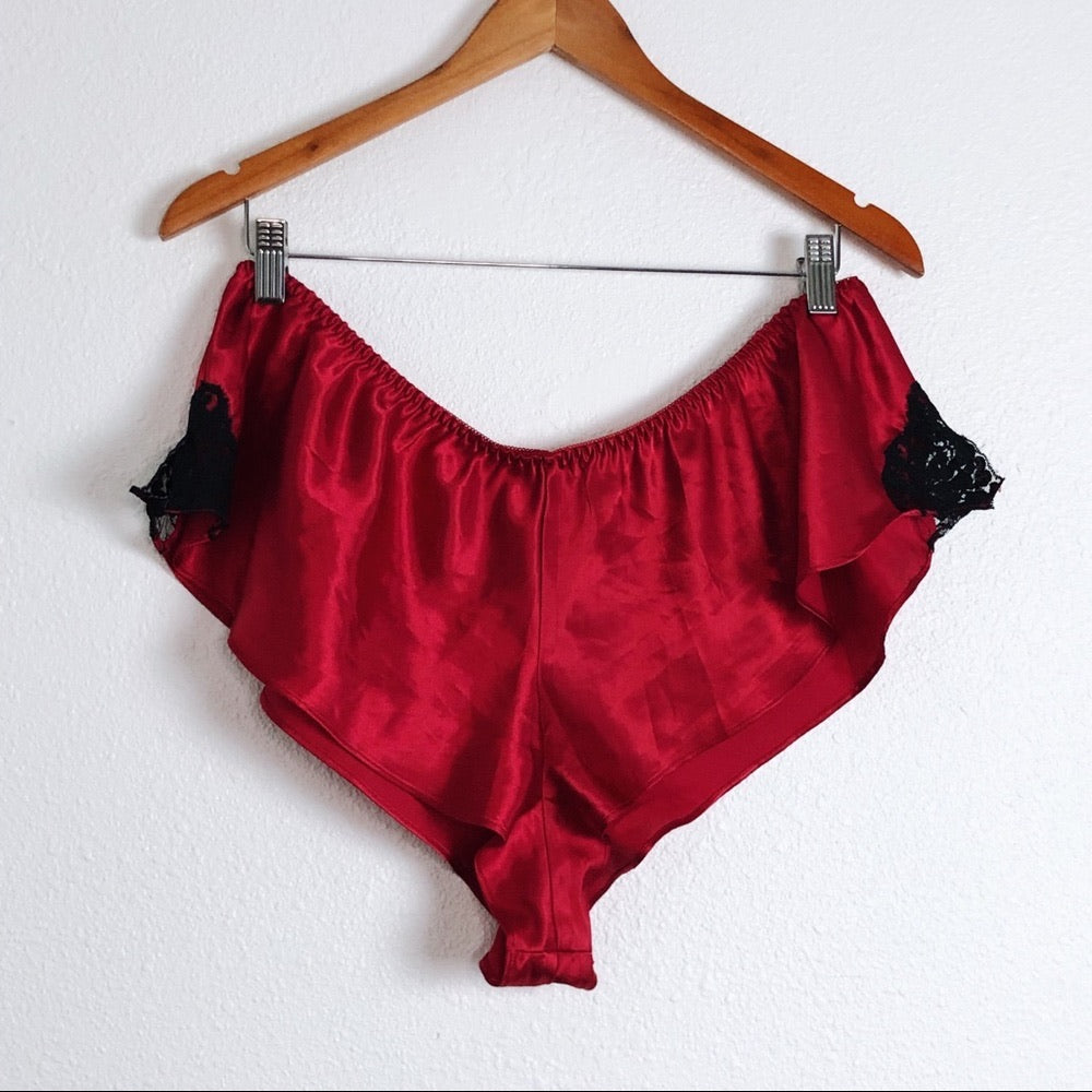 Red Lingerie Lace Trimmed Torrid Boy Shorts