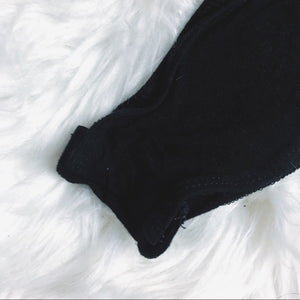 Paris Black Stretchy Bodysuit