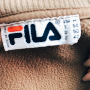 Unisex Fila Tan Vintage Crewneck Sweater