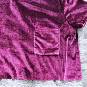 Forever 21 Burgundy Pocket Tee Crop Top