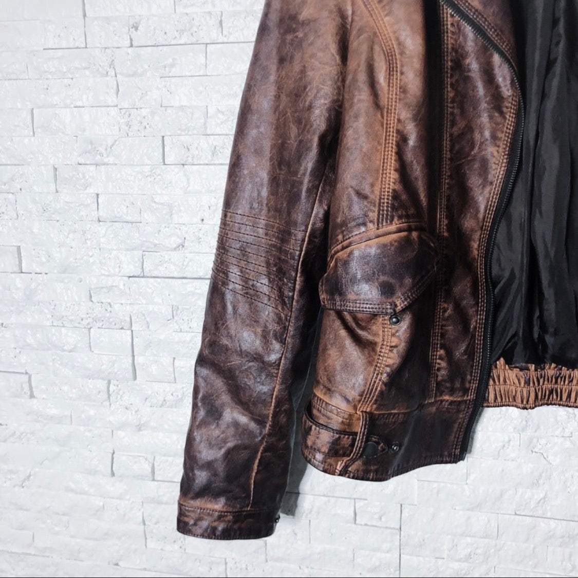 Vintage Brown Kut Leather Jacket