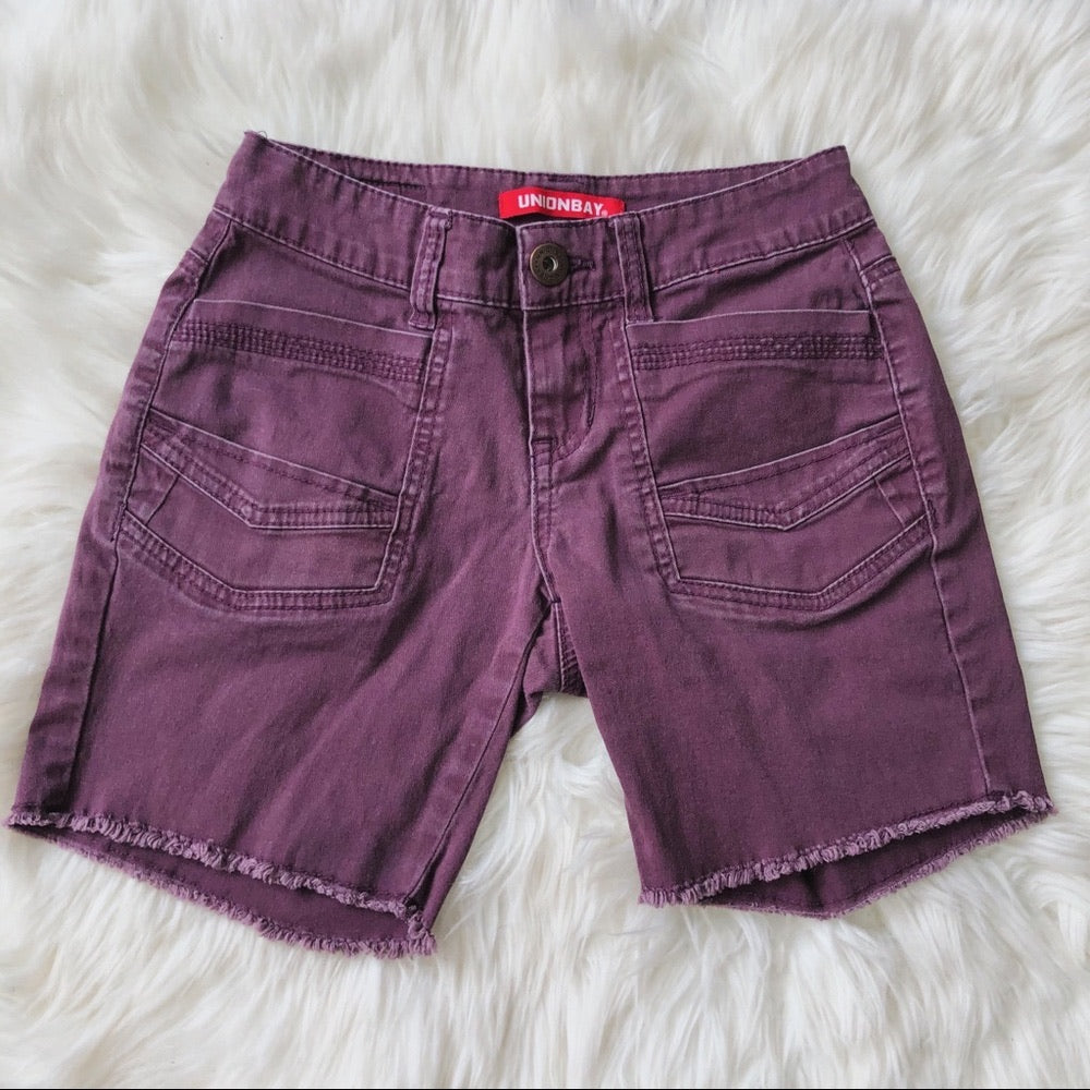 Purple Union Bay Cut Off Bermuda Shorts