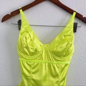 Beautiful Soft Neon Highlighter Yellow Bodysuit