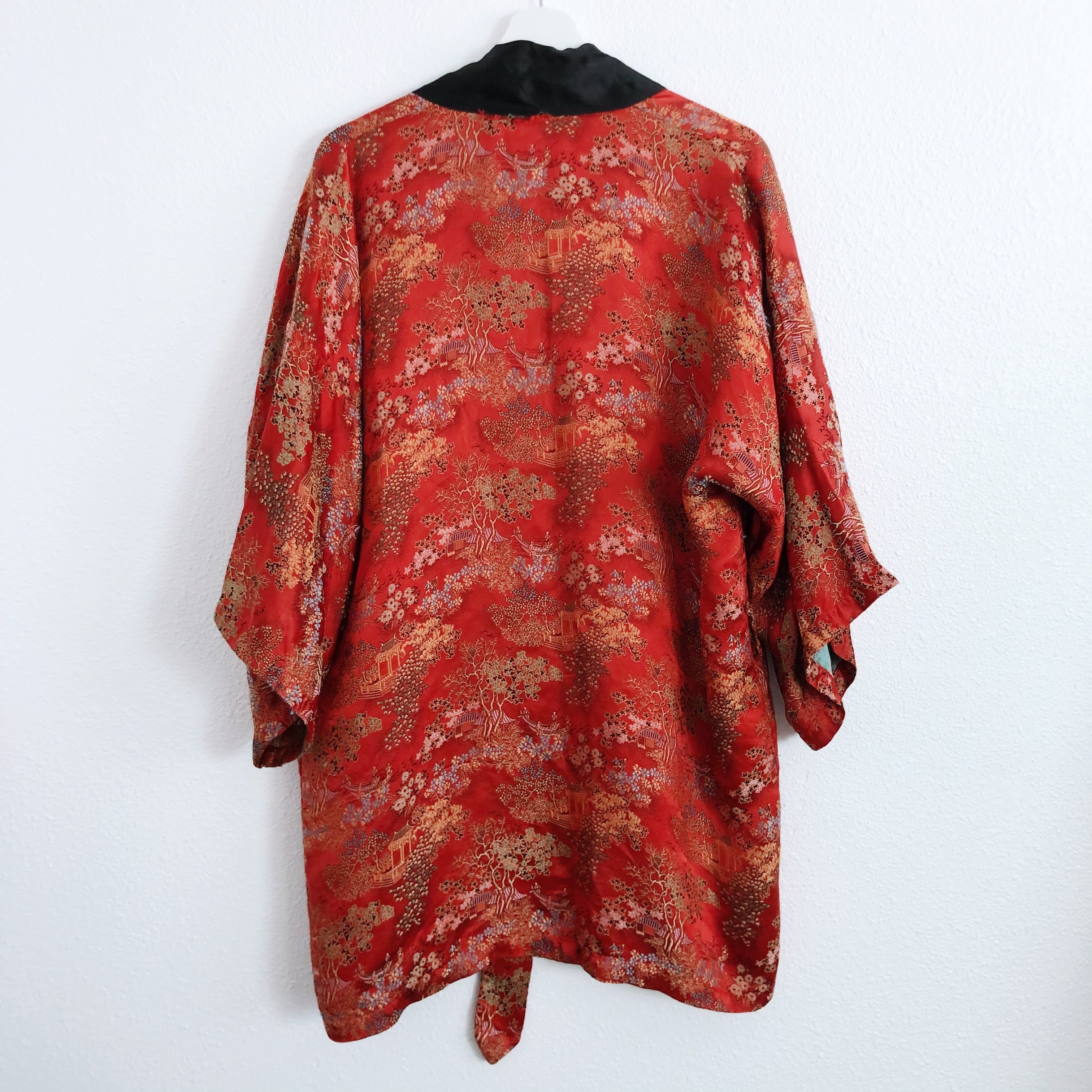 Authentic Red Oriental Kimono Robe