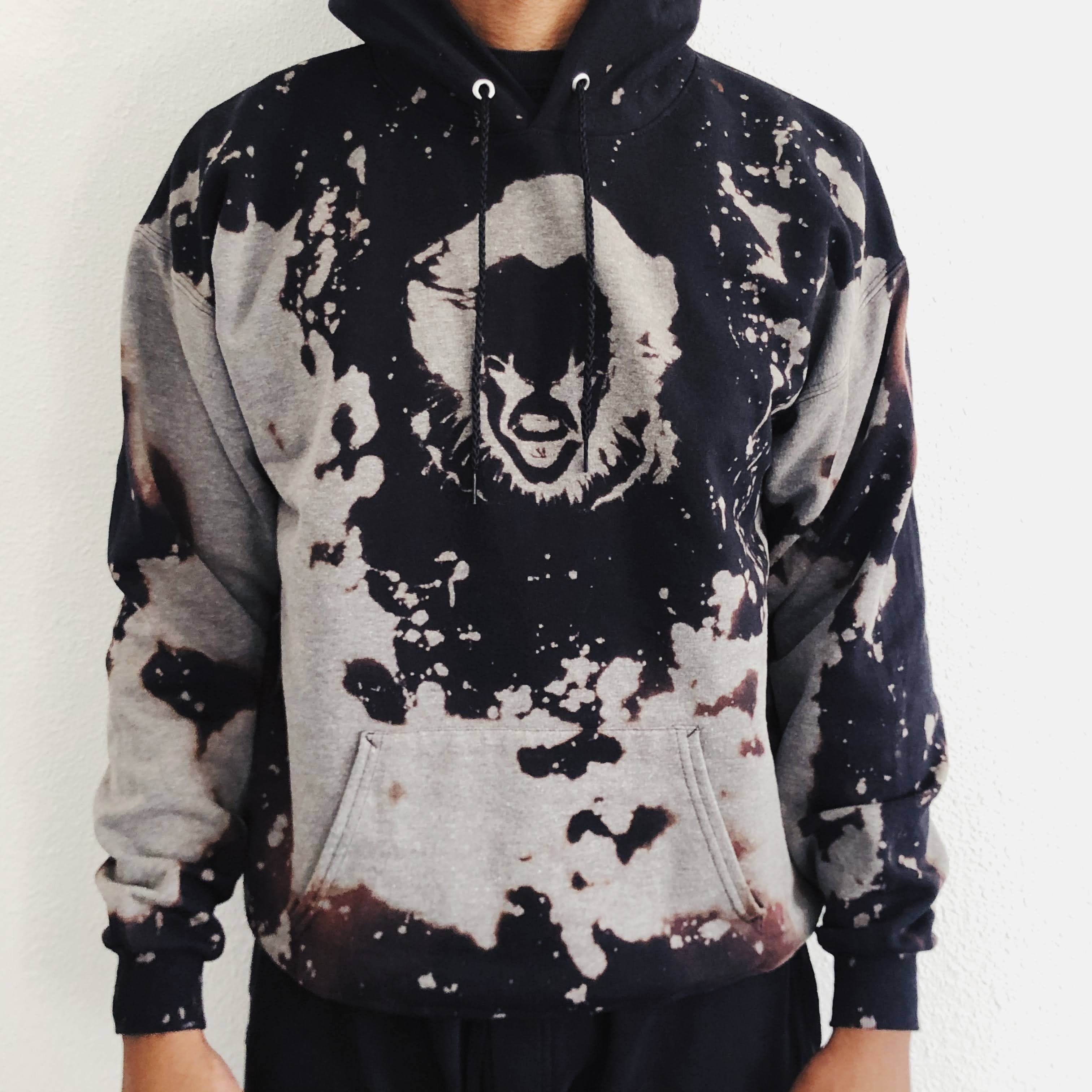 Custom Pennywise Acid Wash Eco Smart Hoodie