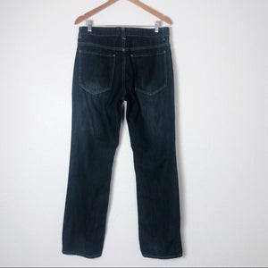 Denim Blvd Crease Design Dark Blue Jean Pants