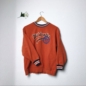 Vintage Orange Wildcats Crewneck Longsleeve Sweater