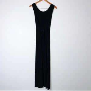 Vintage Mixed Blues Clothing Black Stretchy Maxi Dress