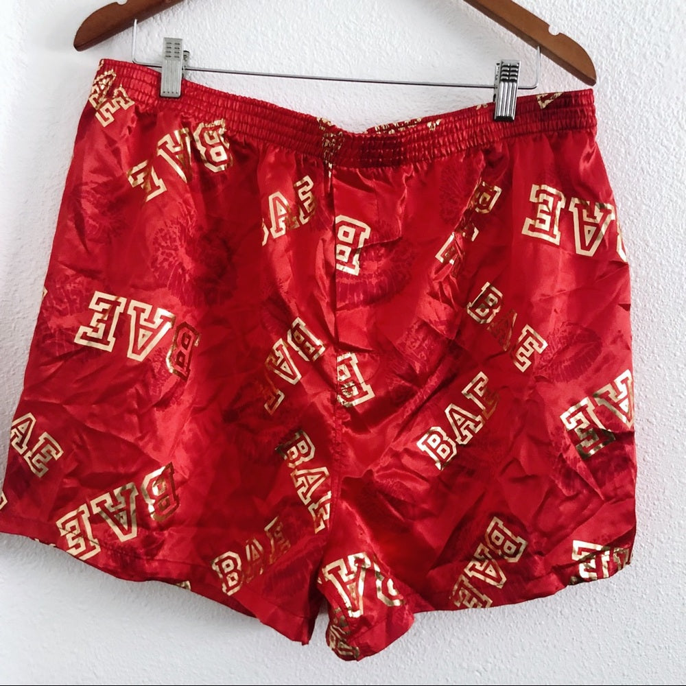 Unisex Red & Gold Top Drawer Bae Boxing Shorts