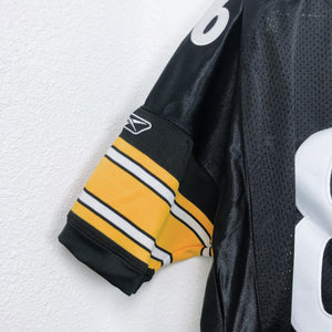 NFL Onfield Reebok Ward 86 Steelers Black and Yellow Football  Jersey