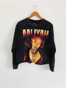 Aaliyah Dark Wash Long Sleeve Top