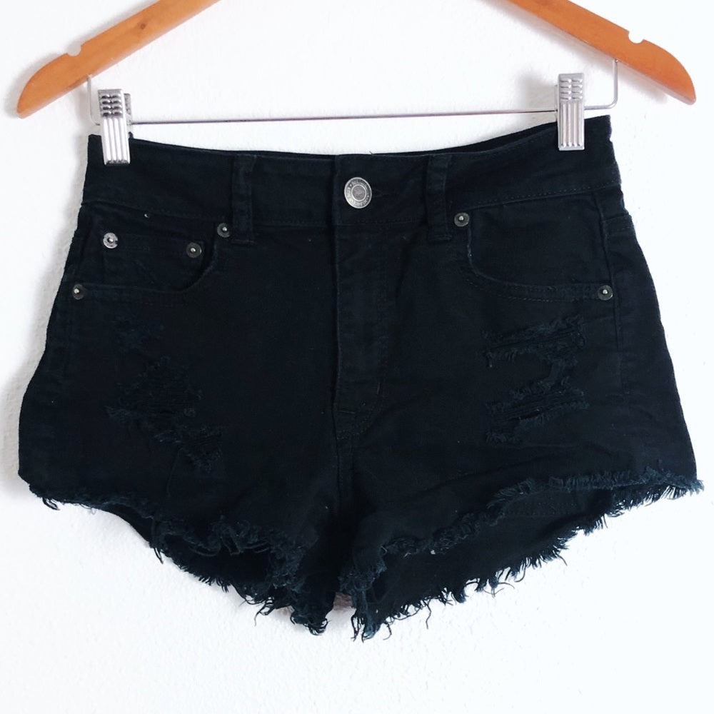 Black American Eagle Hi Rise Festival Shorts