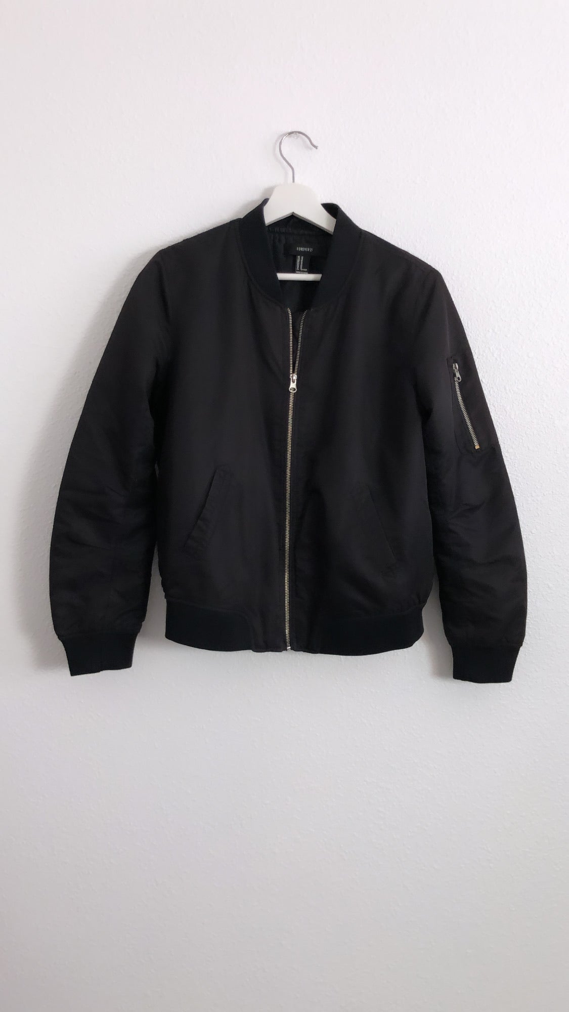 Forever 21 Black Bomber Jacket