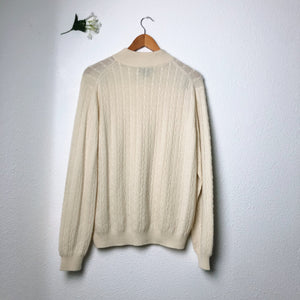 Super Soft Lightweight Vintage Cashmere Cable Knit Sweater