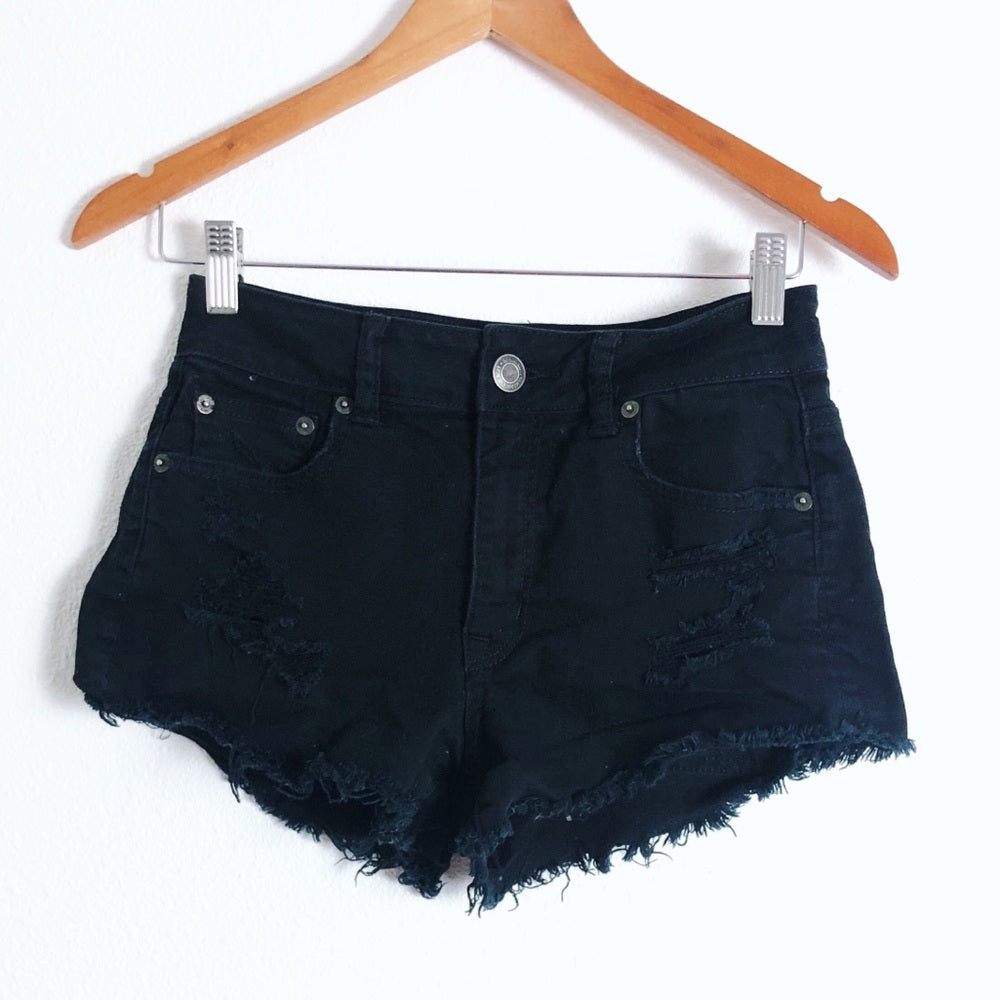 Black American Eagle Hi Rise Festival Shorts