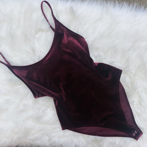 Velvet Maroon Bodysuit