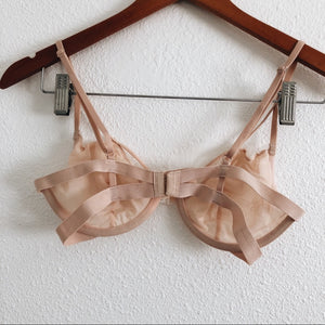 Nude Lace Cut Out Bralette