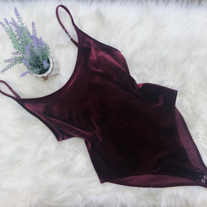 Velvet Maroon Bodysuit